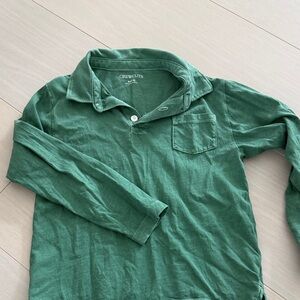Crewcuts Forest Green Long-Sleeve Polo Shirt